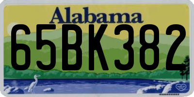 AL license plate 65BK382