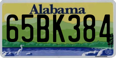 AL license plate 65BK384