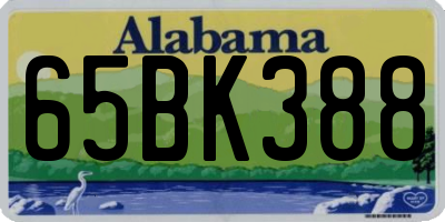 AL license plate 65BK388