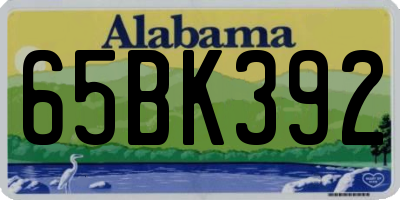 AL license plate 65BK392