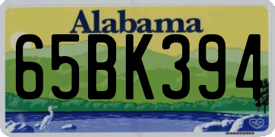 AL license plate 65BK394