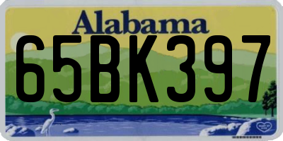 AL license plate 65BK397