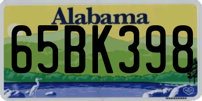AL license plate 65BK398