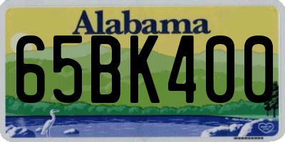 AL license plate 65BK400
