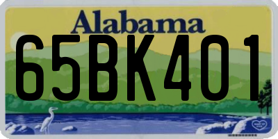 AL license plate 65BK401