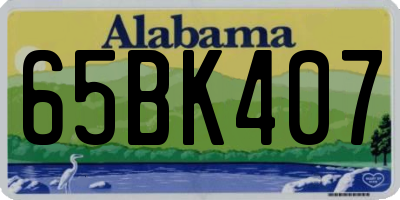AL license plate 65BK407