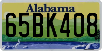 AL license plate 65BK408