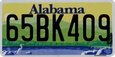 AL license plate 65BK409