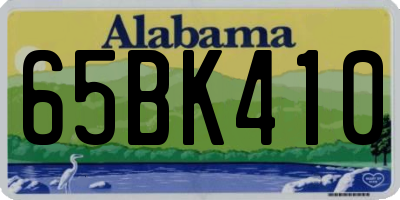 AL license plate 65BK410