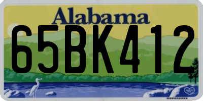 AL license plate 65BK412