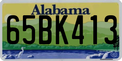 AL license plate 65BK413
