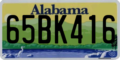 AL license plate 65BK416