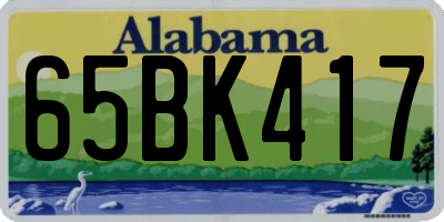 AL license plate 65BK417