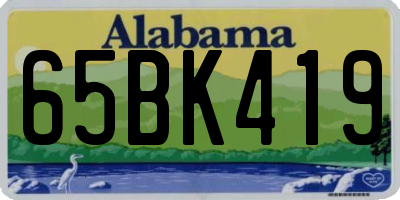 AL license plate 65BK419