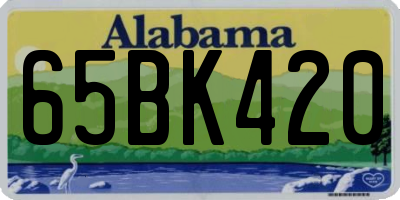 AL license plate 65BK420