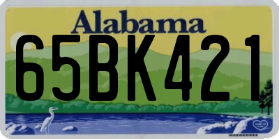 AL license plate 65BK421