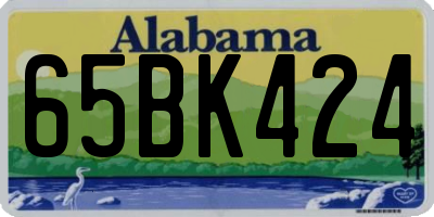 AL license plate 65BK424