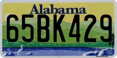 AL license plate 65BK429