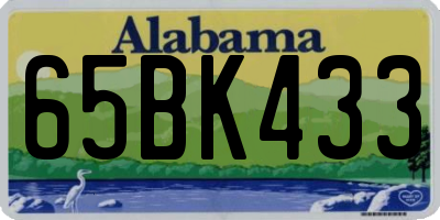 AL license plate 65BK433