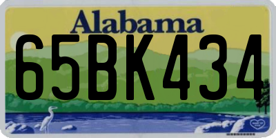 AL license plate 65BK434
