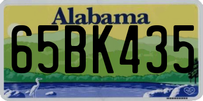 AL license plate 65BK435