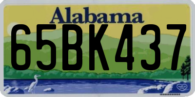 AL license plate 65BK437