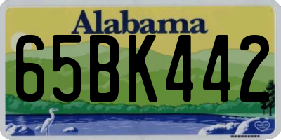 AL license plate 65BK442