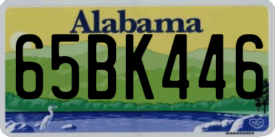 AL license plate 65BK446