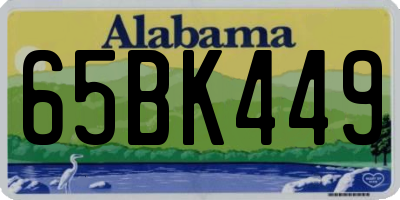 AL license plate 65BK449