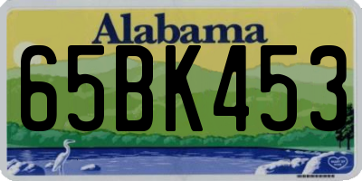AL license plate 65BK453