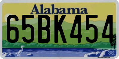 AL license plate 65BK454