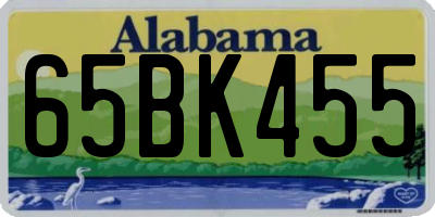 AL license plate 65BK455