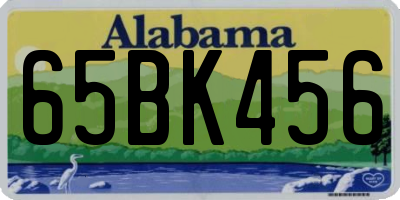 AL license plate 65BK456