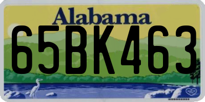 AL license plate 65BK463