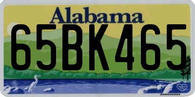 AL license plate 65BK465