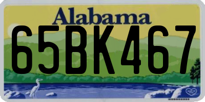AL license plate 65BK467
