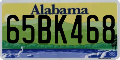 AL license plate 65BK468
