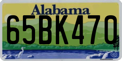 AL license plate 65BK470