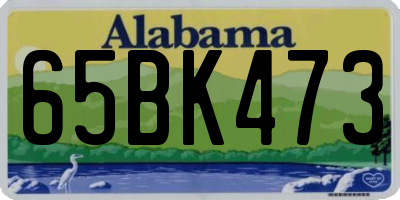 AL license plate 65BK473