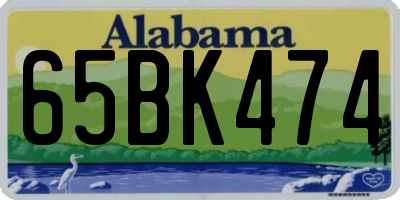 AL license plate 65BK474