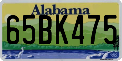 AL license plate 65BK475