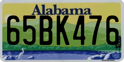 AL license plate 65BK476
