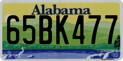 AL license plate 65BK477