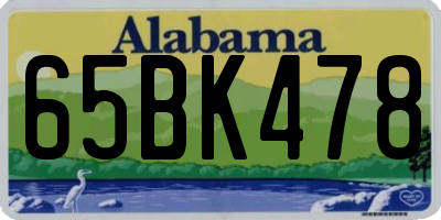 AL license plate 65BK478