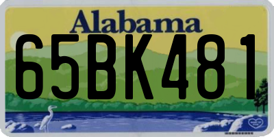 AL license plate 65BK481