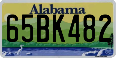 AL license plate 65BK482