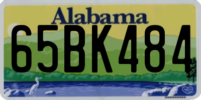 AL license plate 65BK484