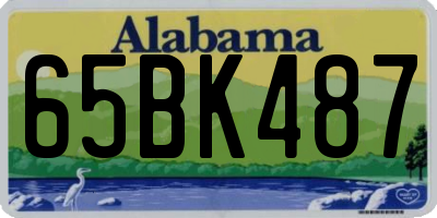 AL license plate 65BK487