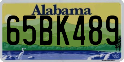 AL license plate 65BK489