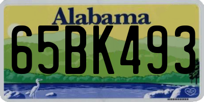 AL license plate 65BK493